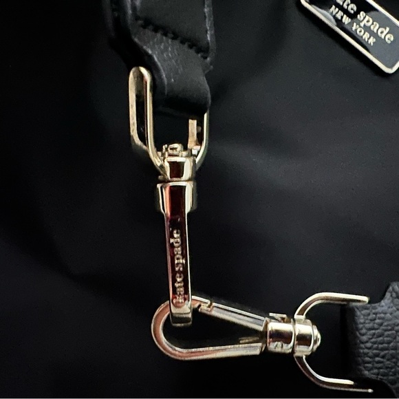 Kate Spade Black Nylon Diaper Tote Bag Large Travel Work Carryall - Picture 13 of 14